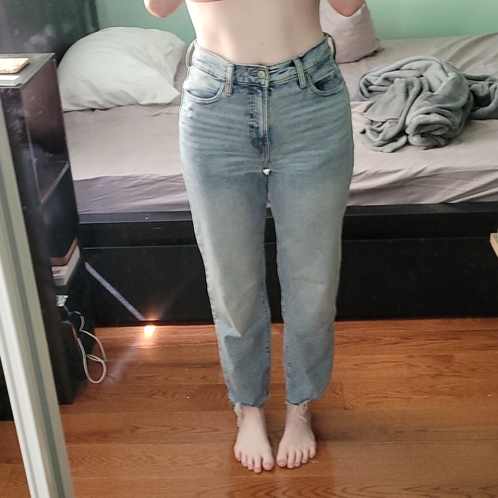 Extra high rise straight  jeans